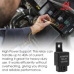2Pcs 12V 40A Relay, Automotive 4 Pin Relays Fit for YL-388-S FLS821 Fog Driving Light, 12VDC 30A Universal Heavy Duty SPST Relay Replacement Kit for Air Fan Conditioner Starter Bar Wire Wiring Harness - Image 4