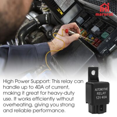 2Pcs 12V 40A Relay, Automotive 4 Pin Relays Fit for YL-388-S FLS821 Fog Driving Light, 12VDC 30A Universal Heavy Duty SPST Relay Replacement Kit for Air Fan Conditioner Starter Bar Wire Wiring Harness - Image 4