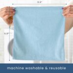 S&T INC. 150 Pack Microfiber Cleaning Cloth, Bulk Towels for Home, Reusable Microfiber Towels for Cars, Cleaning Rags, Light Blue, 11.5 Inches x 11.5 Inches, 150 Count - Image 7