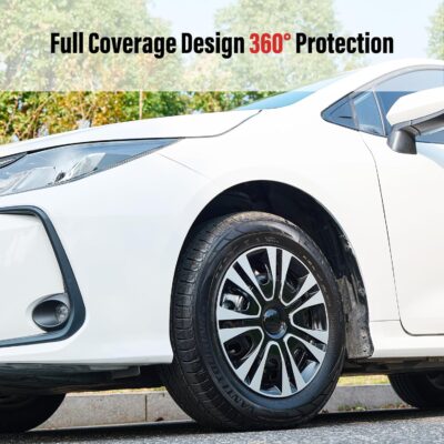 15 inch Wheel Covers for Iron Rim Wheel Cover,15 in Hubcaps Set of 4 Plastic Replacement Hub Cap Accessories for Car (Petal Style, 15 inch) - Image 3