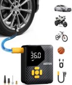 AstroAI L7 Mini Tire Inflator Portable Air Compressor,150 PSI Portable Tire Inflator for Car,Mini Bike Pump,Tire Inflator for Cars,Motorcycle,Bike,Ball with Tire Pressure Gauge&LED Lights