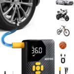 AstroAI L7 Mini Tire Inflator Portable Air Compressor,150 PSI Portable Tire Inflator for Car,Mini Bike Pump,Tire Inflator for Cars,Motorcycle,Bike,Ball with Tire Pressure Gauge&LED Lights