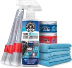 Chemical Guys Car Cleaning Kit Interior 9-Piece - Total Interior Cleaner, Sticky Icky Green Apple & Strawberry Detailing Gel, 3 Detailing Brushes, 3 Towels, Safe for Cars, Trucks, SUVs & More
