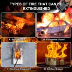 6 Pack Fire Extinguisher for Home with Mount - Upgraded 8-in-1 Portable Fire Extinguisher for Car Vehicle Boat House Kitchen, Water-Based Fire Extinguisher for A, B, C, K Fires - Image 7