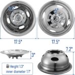 16"Wheel Simulators,16"8 Lug Stainless Steel Hubcaps with Wheel Lug Bolts Kit,Polished Finish,2Front Wheels/2Rear Wheels,Wheel Simulators Suitable for Ford E350/E450 (1992-2016,2018-2021;2017Not Fit) - Image 2