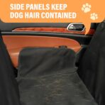Active Pets Waterproof Hammock Standard Car Seat Cover, Fits Sedans Hatchbacks Crossovers Coupes Compact Vehicles, Secure Convertible Travel Bed Protects Backseat Cargo from Dogs, Black w/Black Trim - Image 7