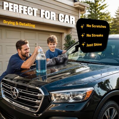 2-Pack 1200 GSM Car Drying Towels – Microfiber Towels for Cars (36" x 24"), Ultra-Absorbent, Streak-Free, Scratch-Free, No Water Spots, Double-Twist Pile & Edgeless Design - Image 5