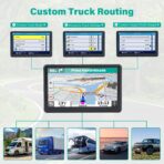 GPS Navigator for Car Truck RV, 7 Inch Touch Screen GPS for Car with 2026 Maps Free Lifetime Updates, Voice Turn-by-Turn Guidance, Speed Limit & Red Light Camera Alerts, Custom Truck Routing - Image 3