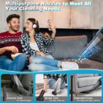 Cordless Car Vacuum Lightweight High Power Handheld Vacuum Cleaner with LED Light, Hand Vacuum for Car Home Office and Pet Hair, BlackBlue - Image 3