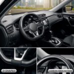 SEG Direct Flat Bottom Steering Wheel Cover Carbon Fiber, D Shaped Car Wheel Cover 14 1/2-15 in. (37-39 cm), Black Microfiber Leather with Carbon Fiber Pattern - Image 3