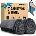 2-Pack Microfiber Towels for Cars 36"x24", Extra Large Ultra Absorbent Car Wash Drying Towels Detailing Supplies for SUVs and Trucks, No Streaks, Spots or Scratches