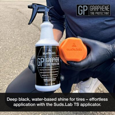 Suds Lab GP - Graphene Tire Protectant, Gloss Car Wheel Protectant, Dressing, and Coating for a Like-New Look, Black Satin Spray Tire Polish, 32 oz - Image 7