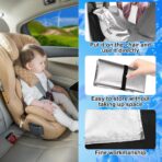 2Pcs Baby Car Seat Sun Shade Cover,Infant Car Seats Heat Protector,Baby Travel Accessories to Keep Toddler Seats at Cool Temperature,CarSeat Cooler Cover UV Protection from Heat/Sun for Babies Seat - Image 6