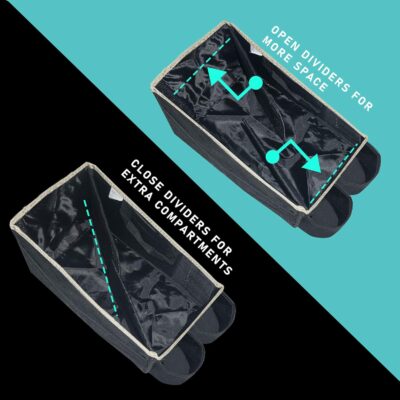 FH Group E-Z Travel Multi-Use Car Organizer with Cup Holders | Back Seat Storage Black - Image 6