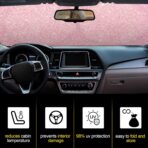 Windshield Sun Shade Foldable Car Front Window Covers for Car Accessories Sun Heat UV Rays Visor Protector Protection for Universal Cars SUV Truck(Pink Sequins) - Image 4