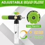 Tool Daily Short Pressure Washer Gun with Mini Foam Cannon, Dual Connector Accessory, 5 Power Washer Nozzle Tips, 1/4 Inch Quick Connect - Image 7