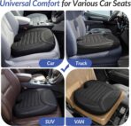 ZIKEE All-Season Car Seat Cushion for Comfortable & Safe Driving, Breathable Seat Cushion for Car with Ventilated Channel & Mesh Cover, Memory Foam for Sciatica, Tailbone & Back Pain Relief, Anti-Slip - Image 8