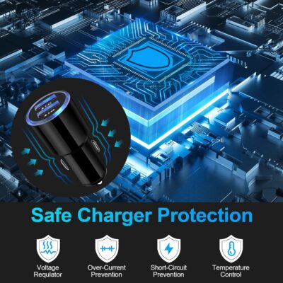 USB Car Charger, 2Pack 4.8A Fast Charging Dual Port USB Cigarette Lighter Adapter for iPhone 15 14 13 12 11 Pro Max SE XR X 8 7 6, iPad, Samsung Galaxy S23 S22 S21 S20 S10 S9 S8 S7 A51,Android,Kindle - Image 4