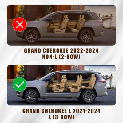 Muslogy for 2021-2025 2026 Grand Cherokee L 3Row Seat Mud Flaps Fender Mud Guard Front & Rear 4PCS Set No Drilling Required Compatible with Jeep Grand Cherokee L 2026 2025-2021 GCL Accessories - Image 2