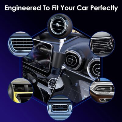 Car Air Freshener, 5 Scents, 10 Refills, Smart car Air Freshener for Vent Clips, Auto On/Off, Three Spray Modes, Car Fresheners Long Lasting (2Pack) - Image 6