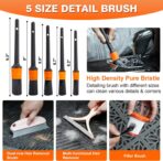Car Cleaning Kit 19Pcs, Car Interior Detailing Kit with 12000PA High Power Handheld 12V Corded Vacuum, Detailing Brush Set, Cleaning Gel, Complete Car Vacuum Cleaner with Storage Bag for Men & Women - Image 3