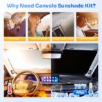 Sunshades for 2021-2025 2026 Volkswagen/VW ID.4 Accessories Windshield Sun Shade Side Rear Window Shade Cover Sun Visor Shield Privacy Protection for Camping Keep Vehicle Cool Black 8PCS - Image 3