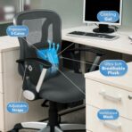 Samsonite Lumbar Support Pillow with Cooling Gel – Memory Foam Back Pillow for Office Chair, Car Seat, or Gaming Chair – Ergonomic Design with Breathable Mesh & Washable Cover - Mesh with Cooling Gel - Image 7