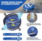 MEKOH Pressure Washer Surface Cleaner 20'', 4500PSI Power Washer Surface Cleaner Attachment with Wheels, Pressure Washer Accessory for Driveway Sidewalk Curb Deck Patio Cleaning, 3/8'' Quick-Connect - Image 3