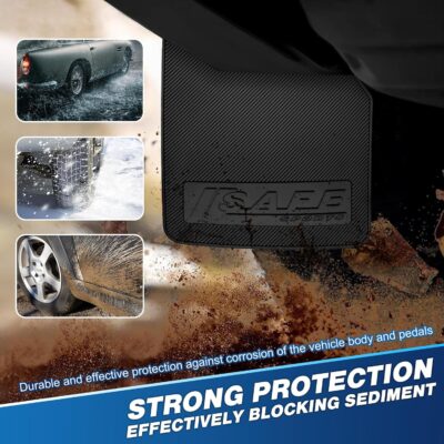 4 Pcs Universal Black Soft Rubber Mud Flaps - Prevent Mud Splashes, Enhance Appearance, Easy Install, Waterproof & Scratch Resistant - Ideal for Sedan SUV and Urban/Suburban Cars -Safe - Image 3