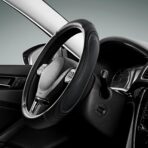 Road Comforts Car Steering Wheel Cover - Microfiber Leather Steering Wheel Wrap Sports 14.5-15 Inch Steering Wheel Cover Non-Slip for Men Women Black Color