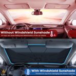 EcoNour Car Umbrella Windshield Sun Shade | Foldable UV Blocker Sun Shade | Polarized Car Sun Visor for SUV, Sedan, Truck | Umbrella Sun Shade Cover for Front Baby Window Shades - Image 2