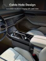 Premium Leather Car Seat Gap Filler Organizer (0.2”-1.2" Gaps), Clever Gifts for Car SUV Truck Owners (Black, 1 Pack) - Image 3