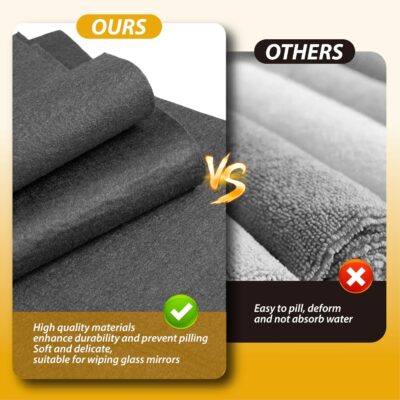 Thickened Magic Cleaning Cloth, 6Pcs Microfiber Cloth Reusable,Lint Free Cloth for Glass,Window, Mirror, Cars - Image 6