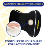 Goodyear Car Neck Pillow, Soft Memory Foam Headrest Pillow for Driving, Ergonomic Car Seat Headrest Cushion with Adjustable Strap, Breathable & Removable Cover, Neck Pain Relief, Black - Image 8