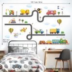 DECOWALL SG2-2107 Construction Transportation Wall Decals Car Truck Tractor Road Stickers for Kids Boys Living Room Decor Bedroom Playroom Nursery Peel and Stick Removable - Image 6