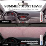 Windshield Sun Shade Foldable Car Front Window Covers for Car Accessories Sun Heat UV Rays Visor Protector Protection for Universal Cars SUV Truck(Pink Sequins) - Image 3