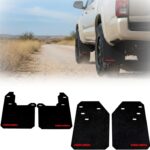 REK GEN Mud Flaps Compatible with Toyota Tacoma Gen3 (2016–2023) - Heavy Duty Mud Guards for Off-Road Protection - Easy Install - Durable Toyota Tacoma Accessories - USA Made (Stock, Red)