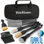 ThinkLearn Car Detailing Kit, Car Interior Detailing Kit, Including 7Pcs Auto Detailing Brushs and 200g Cleaning Gel (25% More Than 160g) Storage Bag, Car Accessories