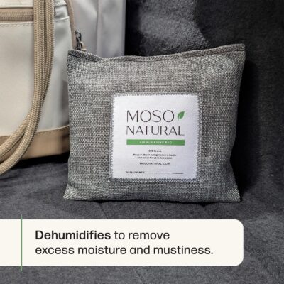 Moso Natural Charcoal Odor Absorber for Cars, 300g Bamboo Charcoal Air Purifying Bag, Unscented Odor Eliminator, Lasts Up to 2 Years, HGTV Editors’ Pick - Image 4