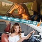 ZATOOTO Car Window Shade for Baby Car Sun Shade Side Window Breathable Mesh Sun Blocker for UV & Heat Glare Free Universal for Most Cars Easy Magnetic Installation Perfect for Camping Travel Napping - Image 6