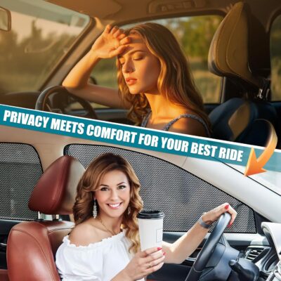 ZATOOTO Car Window Shade for Baby Car Sun Shade Side Window Breathable Mesh Sun Blocker for UV & Heat Glare Free Universal for Most Cars Easy Magnetic Installation Perfect for Camping Travel Napping - Image 6