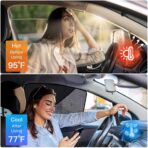 ZATOOTO Car Window Shades Front Window Sun Shade Half Blackout & Half See-Through Car Window Cover for Driver Side Privacy and Visible in One Magnetic Universal for Most Cars for Camp, Travel, Nap - Image 7