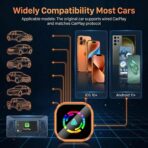 2026 2-in-1 Wireless CarPlay Adapter, Wired to Wireless Apple CarPlay & Android Auto, Mini Dongle Auto-Reconnect Fast Connect, Plug and Play iPhone iOS 10+ Android 11+, Compatible 1000+ Cars - Image 9