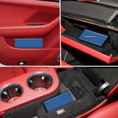 TOURSUIT Car Registration and Insurance Card Holder, Vehicle License Document Glove Box Compartment Organizer, Essential Car Wallet Case for Driver Auto Owners (Carbon Blue) - Image 7