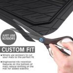 CAR PASS Heavy Rubber Car Floor Mats, Deep Waterproof Car Mats All Weather, Universal Trim-to Fit Automotive Floor Mats for Car SUV Truck Van, Durable Floor Liners Solid Black - Image 7