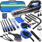 25PCS Car Cleaning Kit, Car Detailing Kit Interior with High Power Handheld Vacuum Cleaner, Windshield Cleaner, Cleaning Gel, Professional Auto Accessories for Men, Women
