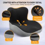 Memory Foam Car Seat Cushion with Lumbar Support, L-Shaped Ergonomic Design for Long Driving, Pressure-Relief Comfort for Car, SUV, Semi Truck & Office Chair - Image 8