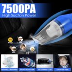 Viewsun 18PCS Car Cleaning Kit, Car Interior Detailing Kit with Blue High Power Handheld Vacuum, Detailing Brush Set, Windshield Cleaner, Cleaning Gel, Complete Auto Accessories for Men, Women - Image 2