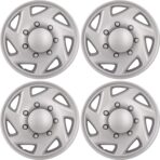 Hubcap Replacement for Ford Van 1998-2023, Sturdy 16-inch Wheel Cover (4 Piece Set)