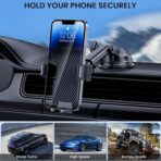 Phone Holder Car [Military-Grade Suction] Universal Car Phone Holder [Thick Case Friendly] Automobile Accessories Dashboard Air Vent Windshield Phone Mount Fit for iPhone Android Smartphones - Image 5
